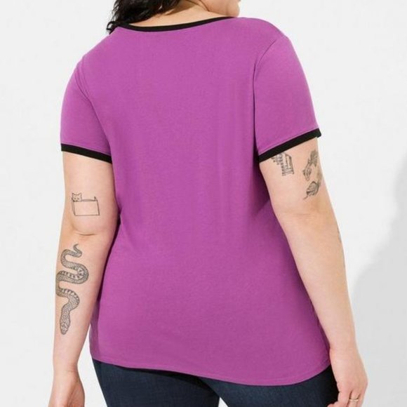 ❤️NWT VINTAGE TORRID TEE - NIGHTMARE BEFORE CHRISTMAS SALLY HALLOWEEN TOP - Picture 3 of 14